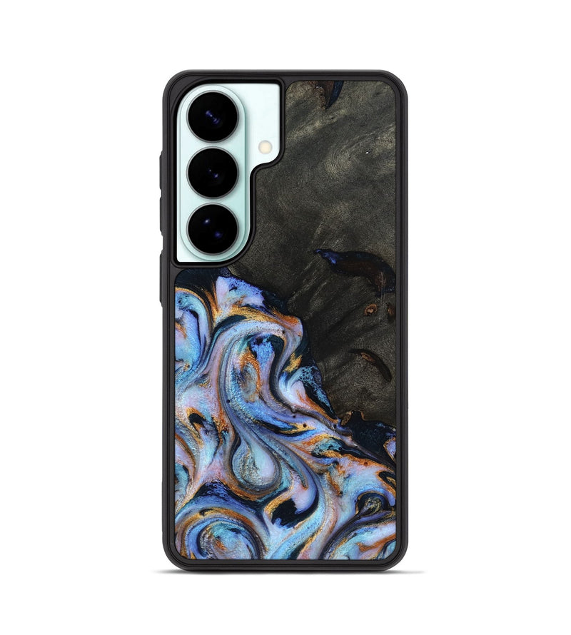 Galaxy S26 Wood Phone Case - Carolyn (Teal & Gold, 815231)