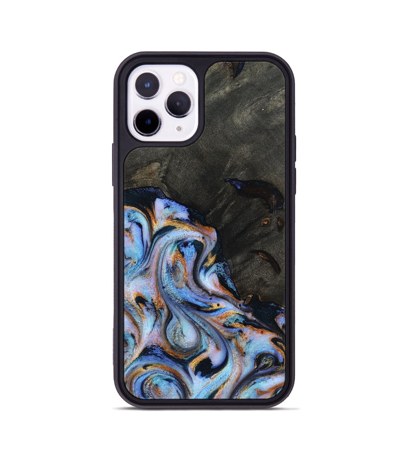 iPhone 11 Pro Wood Phone Case - Carolyn (Teal & Gold, 815231)