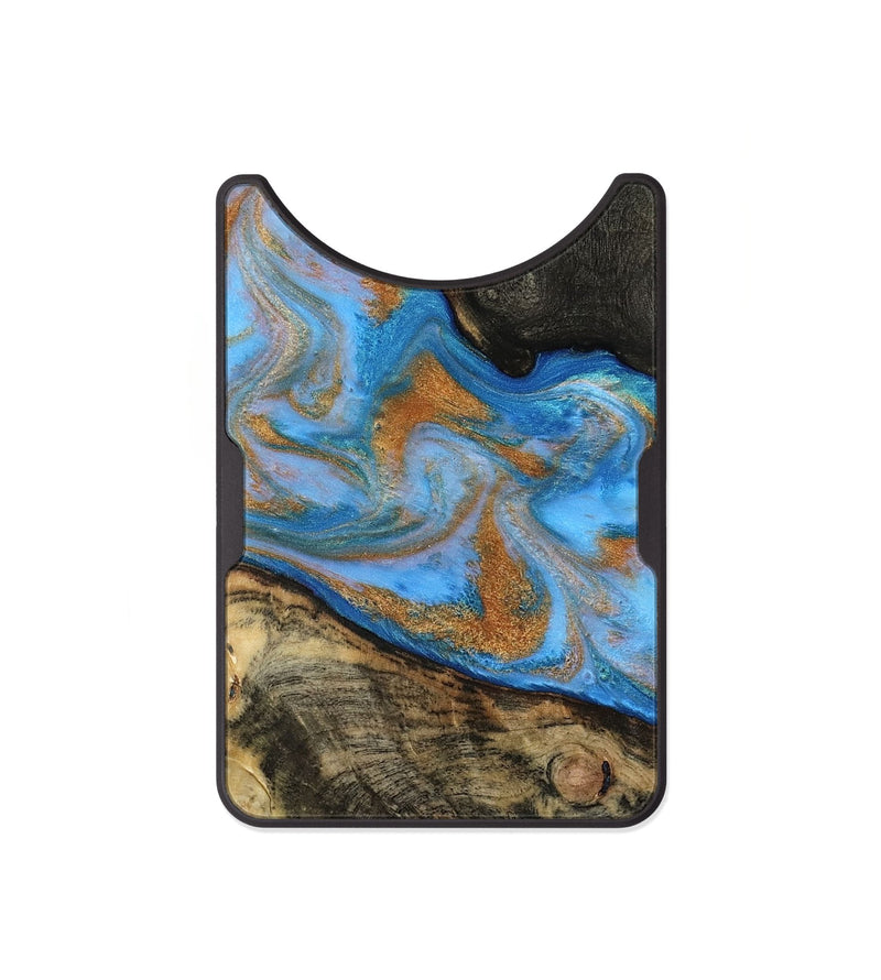 Alloy Wood Wallet - Zander (Teal & Gold, 815233)
