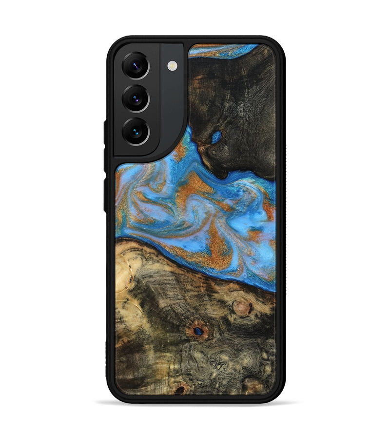 Galaxy S22 Plus Wood Phone Case - Zander (Teal & Gold, 815233)