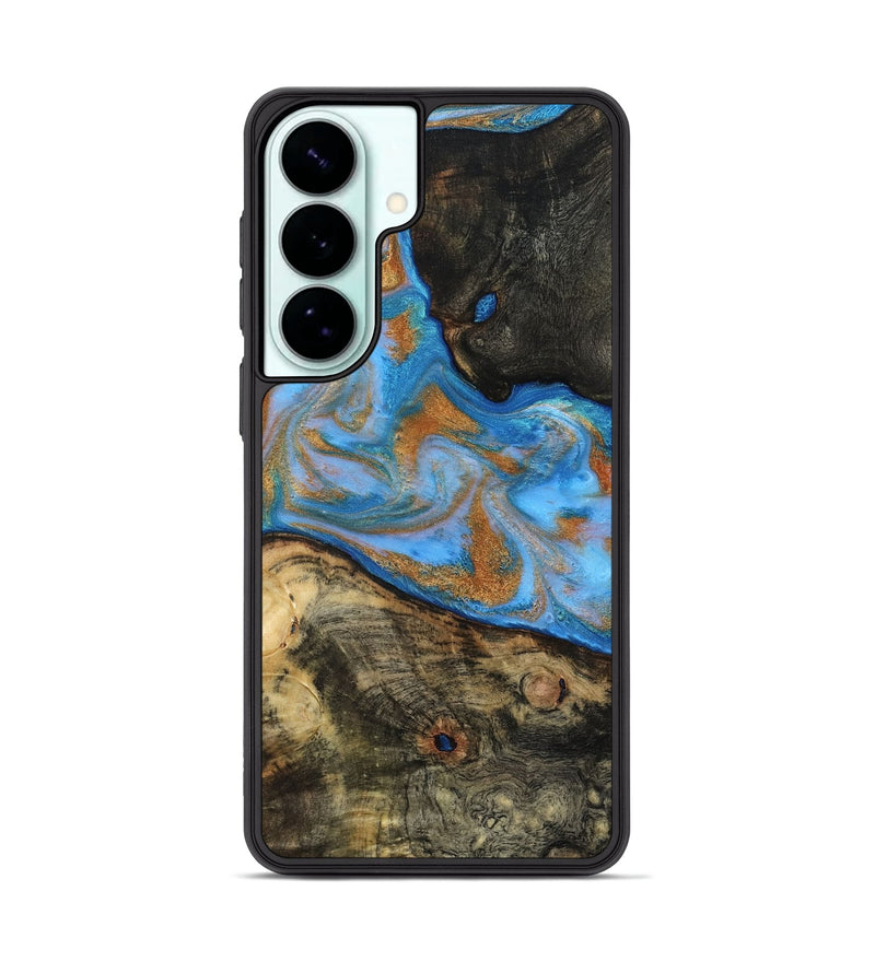 Galaxy S26 Plus Wood Phone Case - Zander (Teal & Gold, 815233)