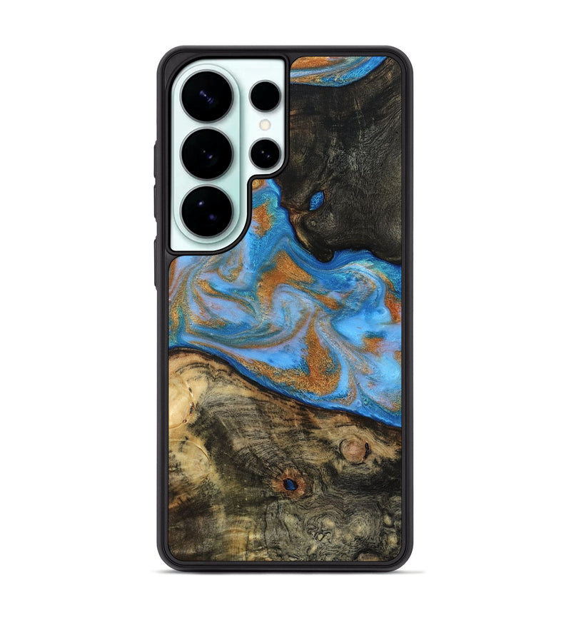 Galaxy S26 Ultra Wood Phone Case - Zander (Teal & Gold, 815233)