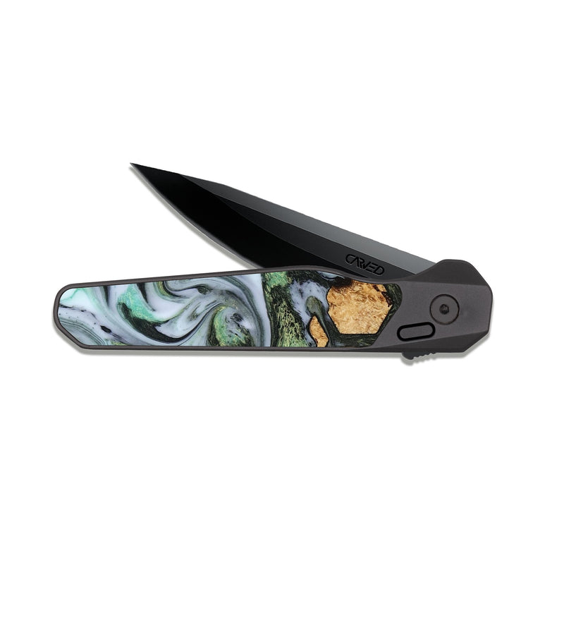 EDC Dark Slate Wood Pocket Knife - Ariah (Pattern, 815242)