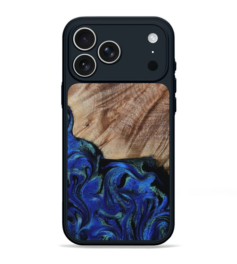 iPhone 17 Pro Max Wood Phone Case - Jon (Blue, 815251)