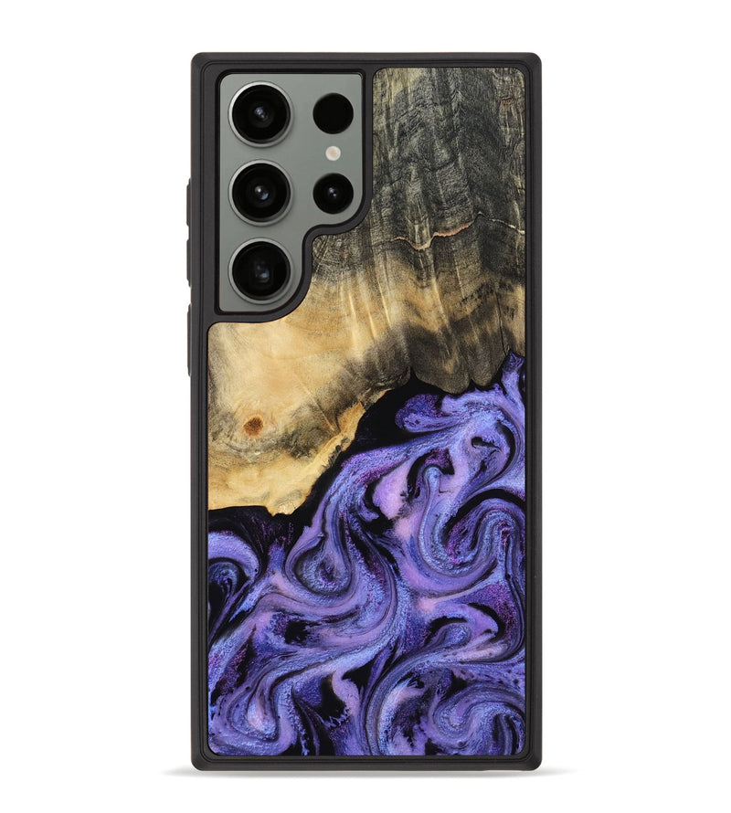 Galaxy S23 Ultra Wood Phone Case - Benita (Purple, 815291)