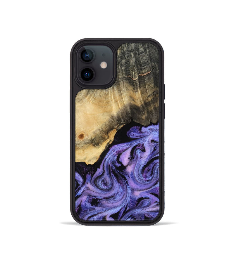 iPhone 12 mini Wood Phone Case - Benita (Purple, 815291)