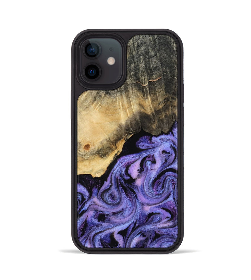 iPhone 12 Wood Phone Case - Benita (Purple, 815291)