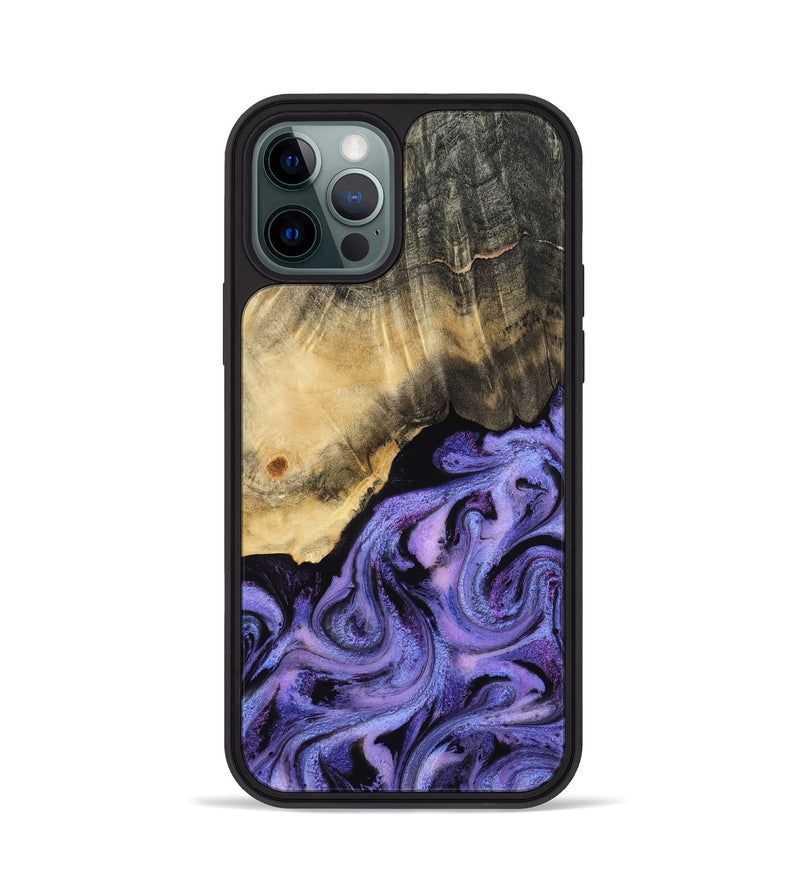 iPhone 12 Pro Wood Phone Case - Benita (Purple, 815291)