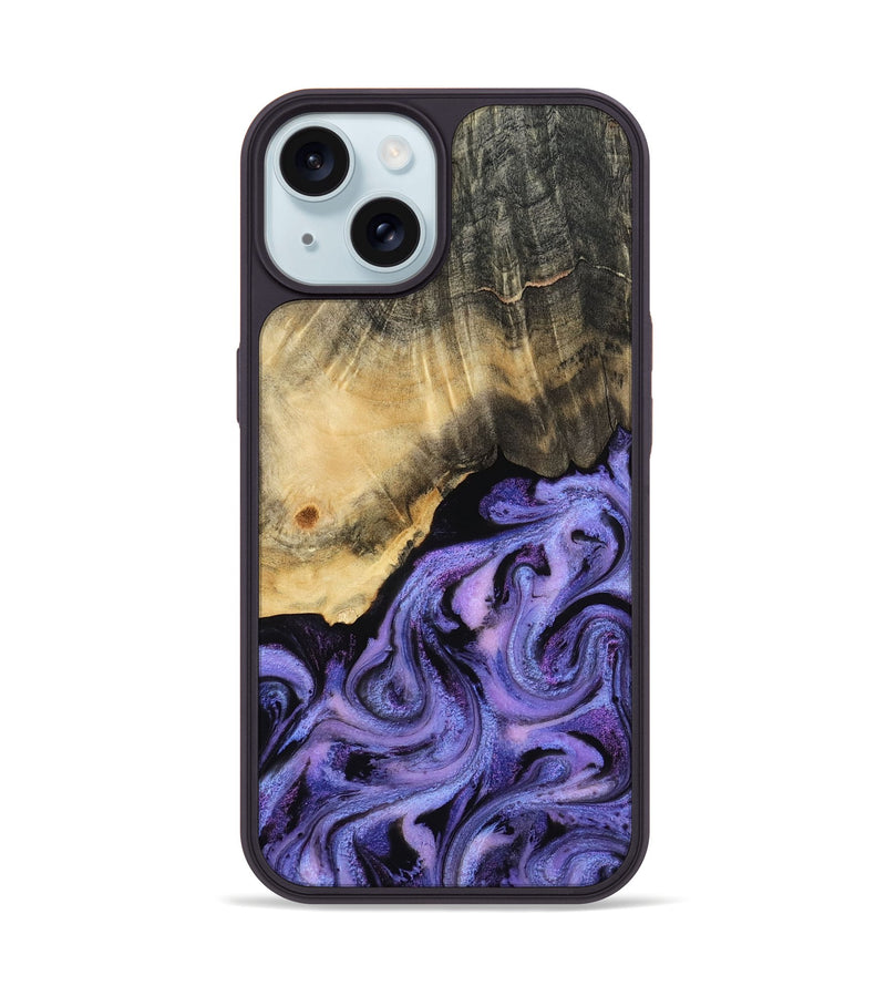 iPhone 15 Wood Phone Case - Benita (Purple, 815291)