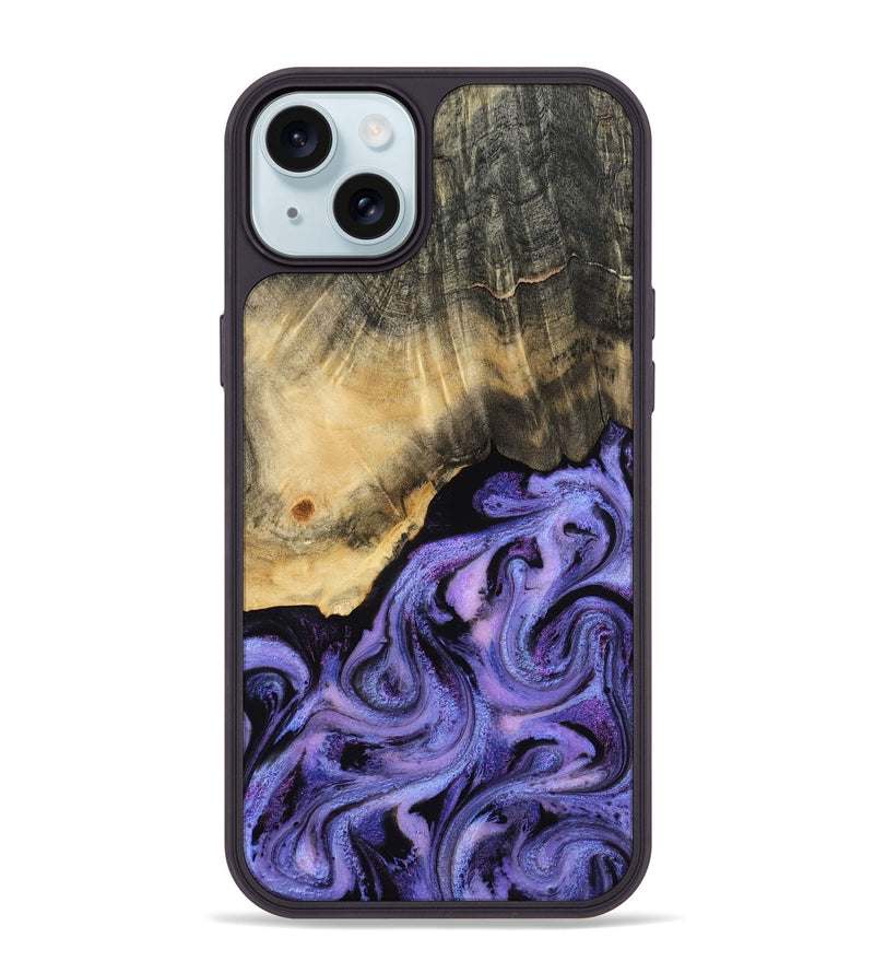 iPhone 15 Plus Wood Phone Case - Benita (Purple, 815291)