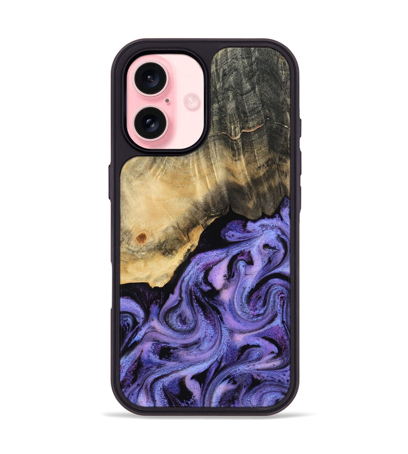 iPhone 16 Wood Phone Case - Benita (Purple, 815291)