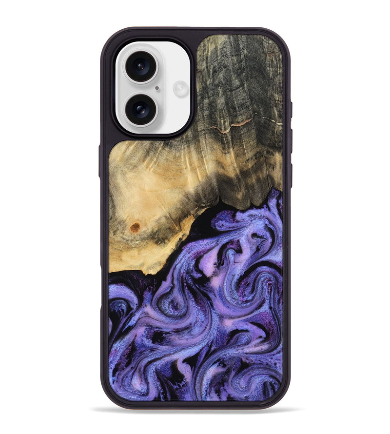 iPhone 16 Plus Wood Phone Case - Benita (Purple, 815291)