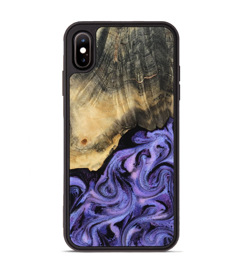 iPhone Xs Max Wood Phone Case - Benita (Purple, 815291)