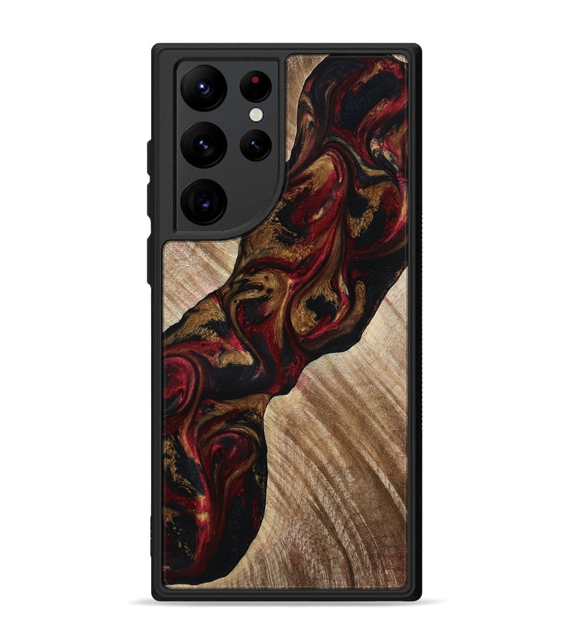 Galaxy S22 Ultra Wood Phone Case - Tylor (Red, 815302)