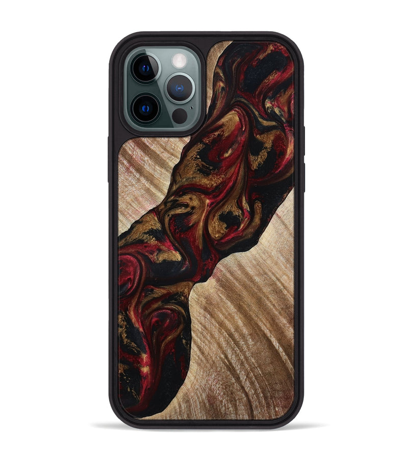 iPhone 12 Pro Max Wood Phone Case - Tylor (Red, 815302)