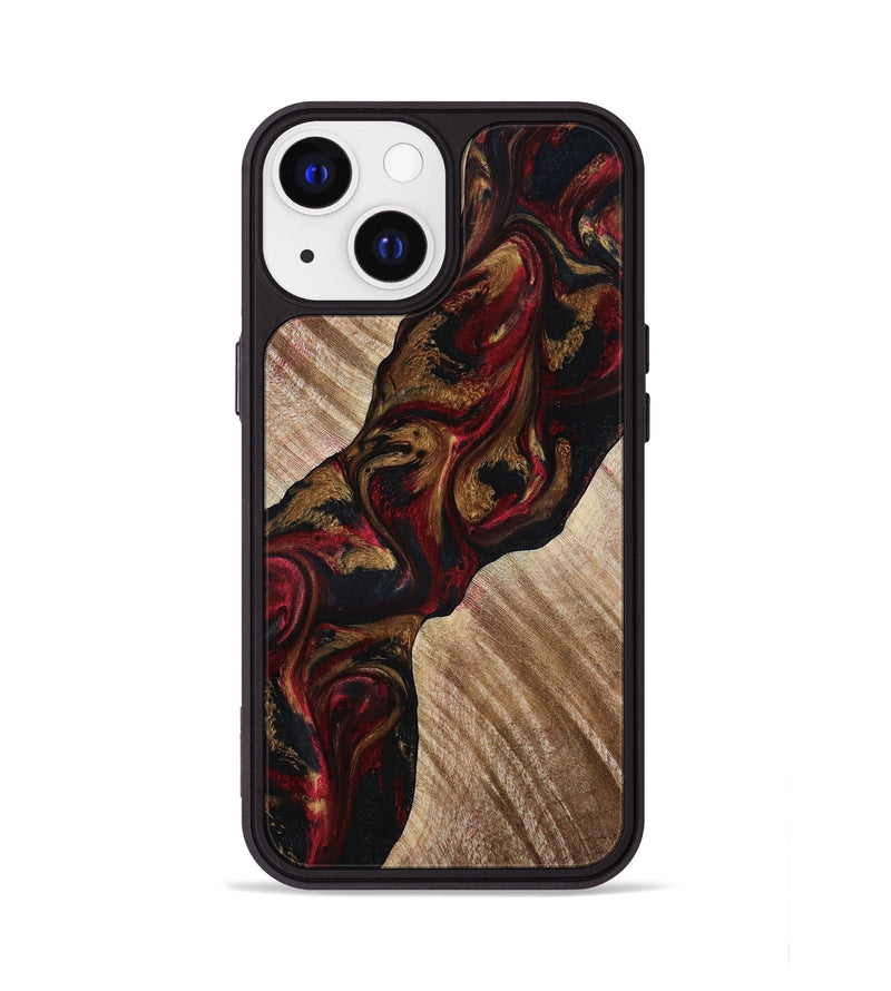 iPhone 13 Wood Phone Case - Tylor (Red, 815302)