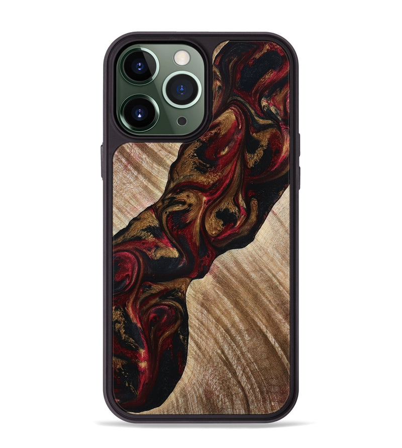 iPhone 13 Pro Max Wood Phone Case - Tylor (Red, 815302)
