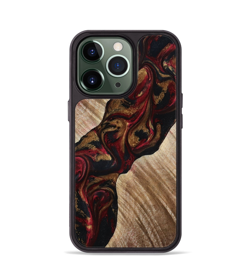 iPhone 13 Pro Wood Phone Case - Tylor (Red, 815302)