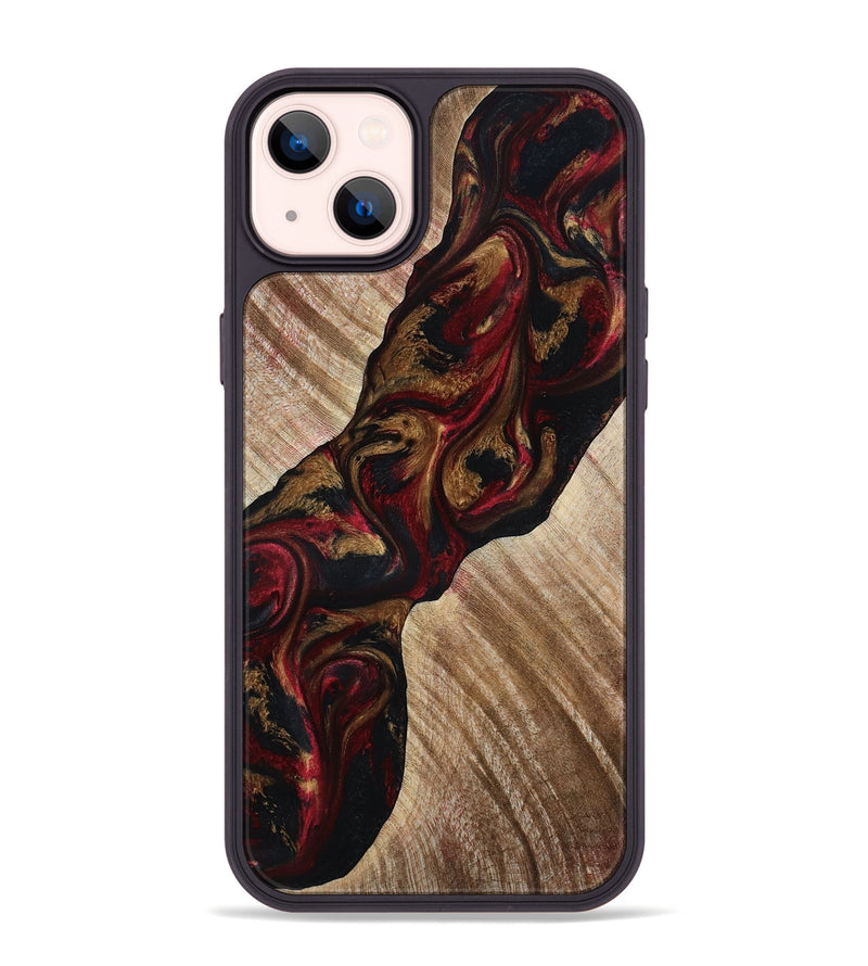 iPhone 14 Plus Wood Phone Case - Tylor (Red, 815302)
