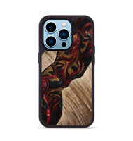 iPhone 14 Pro Wood Phone Case - Tylor (Red, 815302)