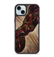 iPhone 15 Plus Wood Phone Case - Tylor (Red, 815302)