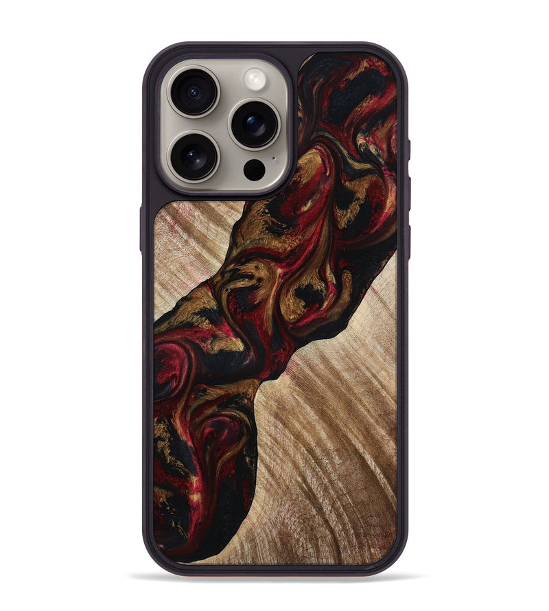 iPhone 15 Pro Max Wood Phone Case - Tylor (Red, 815302)