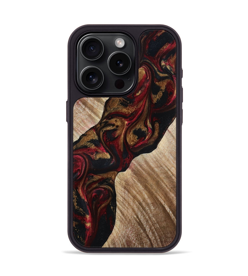 iPhone 15 Pro Wood Phone Case - Tylor (Red, 815302)