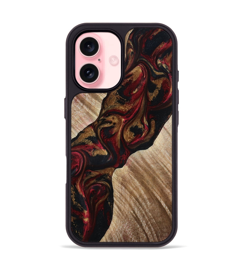 iPhone 16 Wood Phone Case - Tylor (Red, 815302)