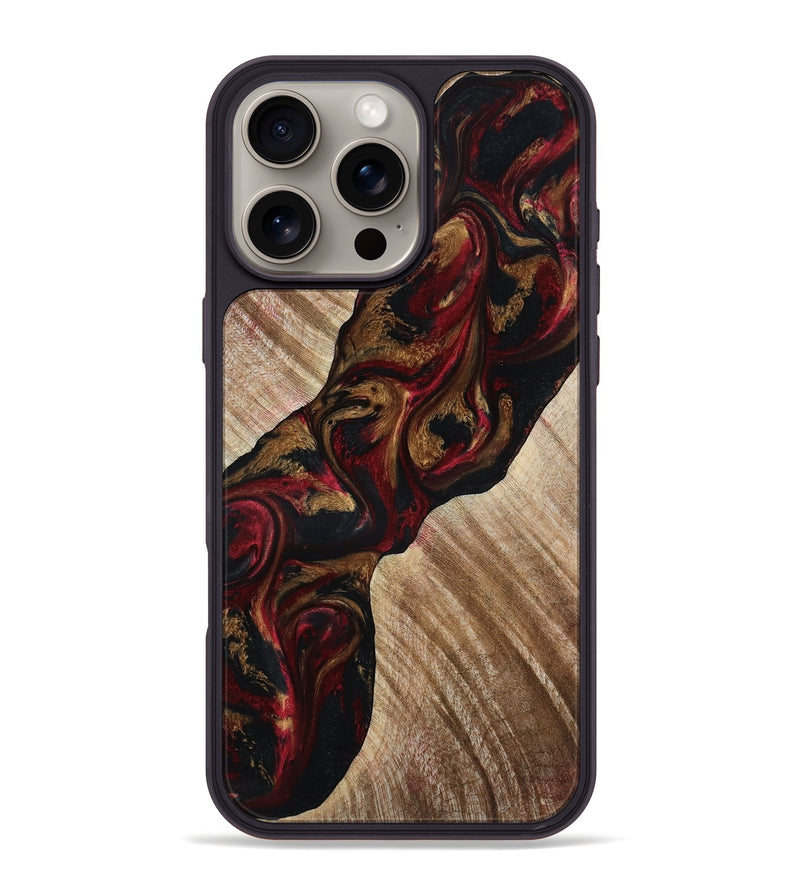 iPhone 16 Pro Max Wood Phone Case - Tylor (Red, 815302)