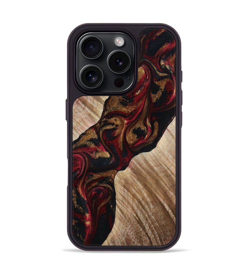 iPhone 16 Pro Wood Phone Case - Tylor (Red, 815302)