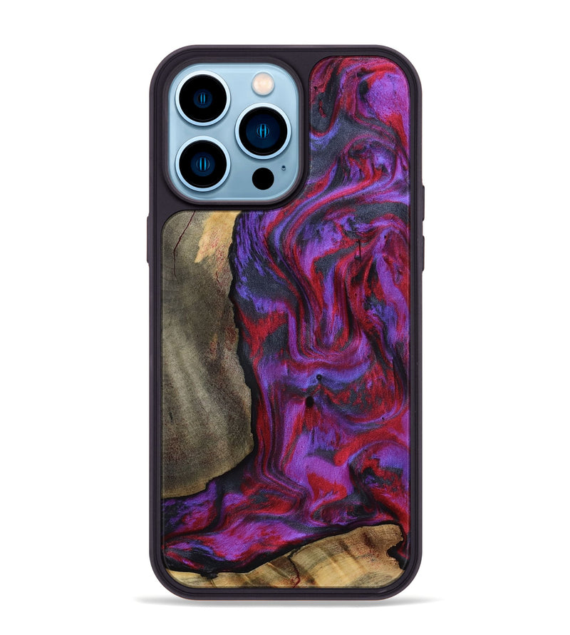 iPhone 14 Pro Max Wood Phone Case - Hudson (Purple, 815303)