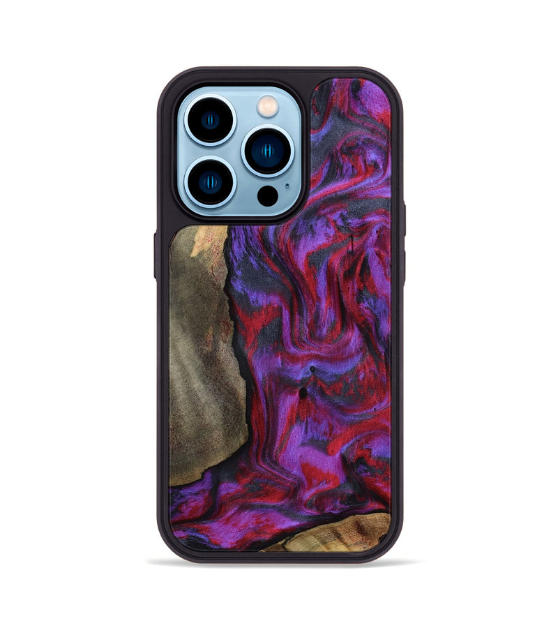 iPhone 14 Pro Wood Phone Case - Hudson (Purple, 815303)