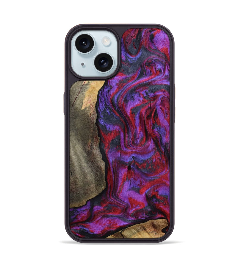 iPhone 15 Wood Phone Case - Hudson (Purple, 815303)