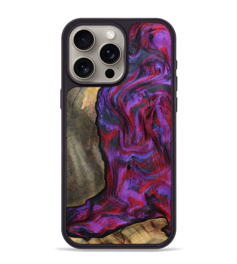 iPhone 15 Pro Max Wood Phone Case - Hudson (Purple, 815303)