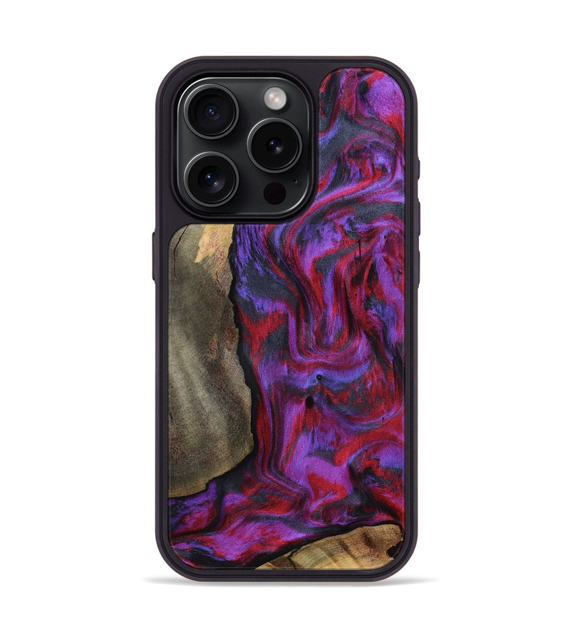 iPhone 15 Pro Wood Phone Case - Hudson (Purple, 815303)