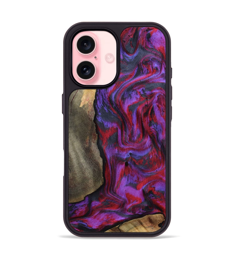 iPhone 16 Wood Phone Case - Hudson (Purple, 815303)