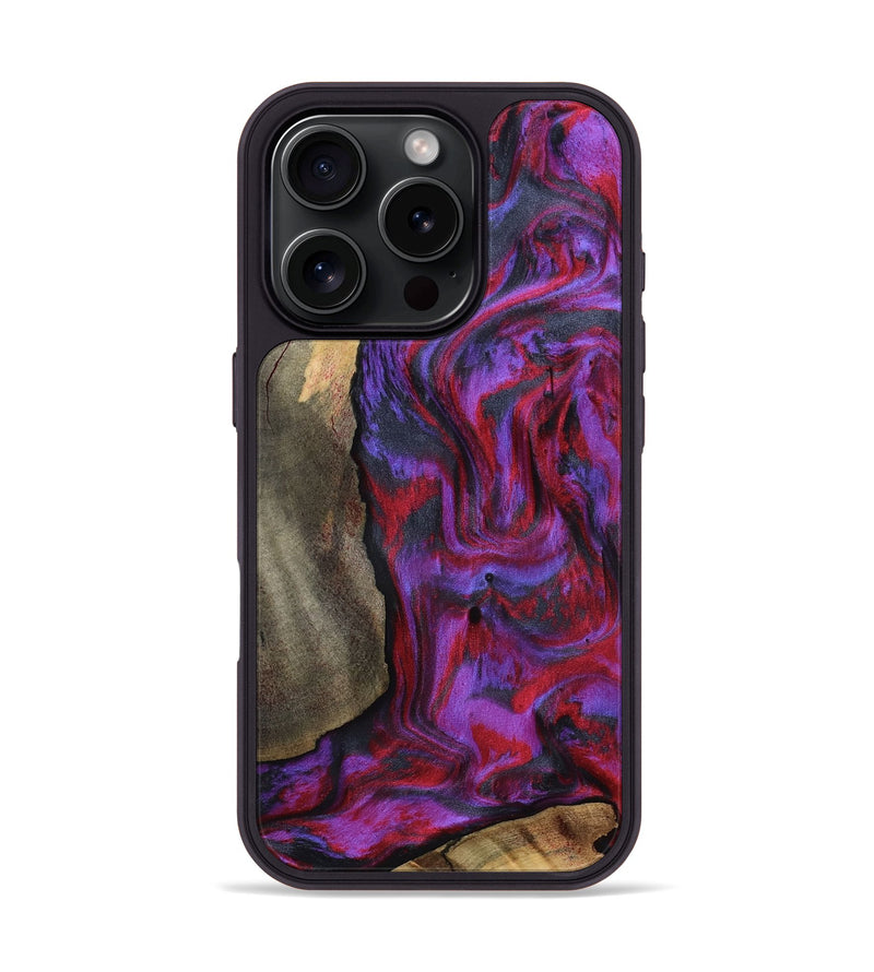 iPhone 16 Pro Wood Phone Case - Hudson (Purple, 815303)