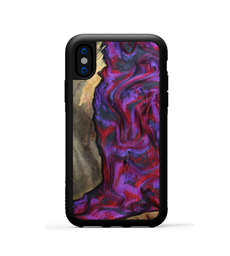 iPhone Xs Wood Phone Case - Hudson (Purple, 815303)