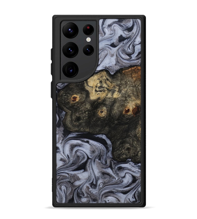 Galaxy S22 Ultra Wood Phone Case - Elaina (Black & White, 815305)