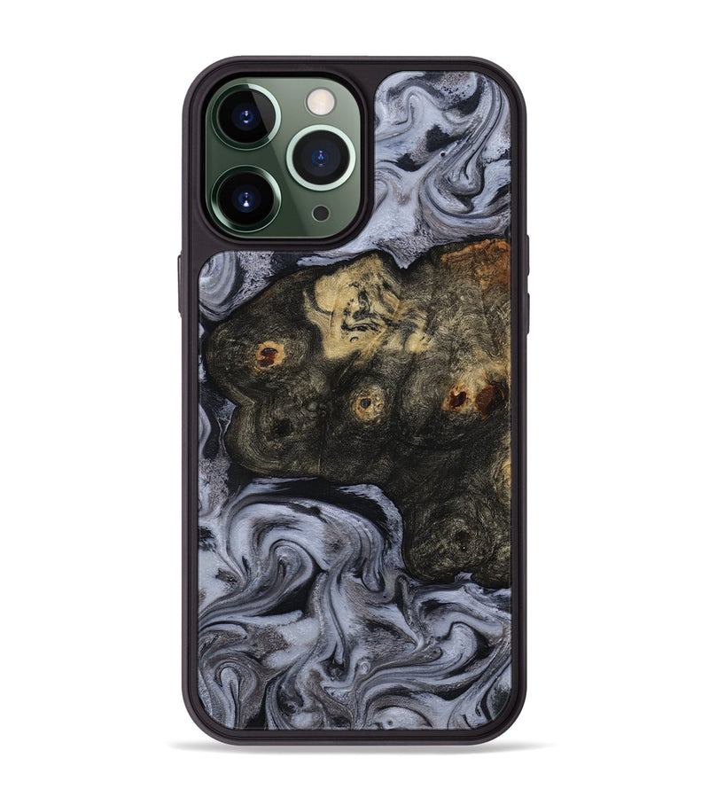 iPhone 13 Pro Max Wood Phone Case - Elaina (Black & White, 815305)
