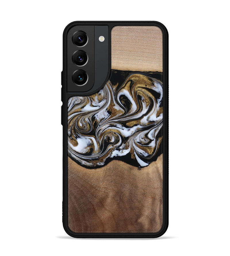 Galaxy S22 Plus Wood Phone Case - Anjali (Black & White, 815308)