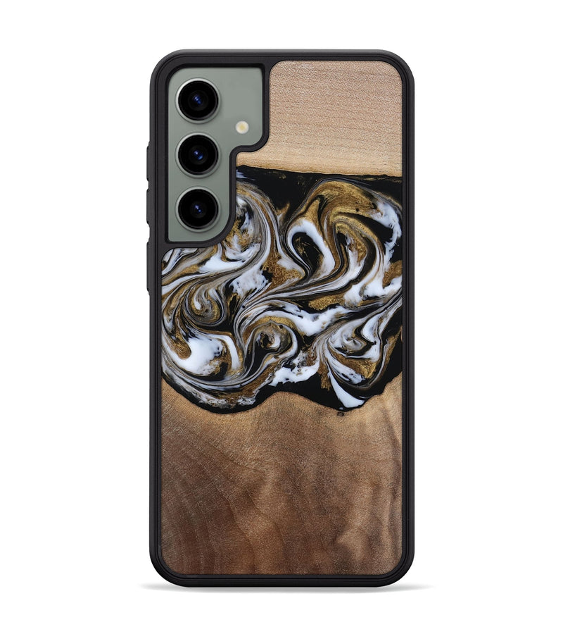 Galaxy S24 Plus Wood Phone Case - Anjali (Black & White, 815308)