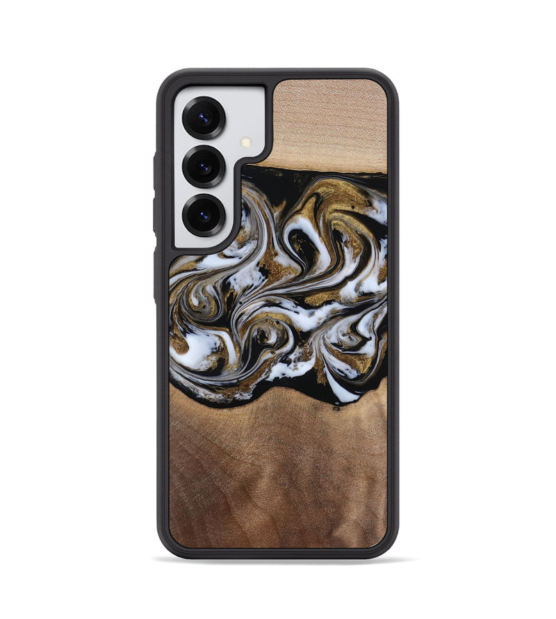 Galaxy S25 Wood Phone Case - Anjali (Black & White, 815308)