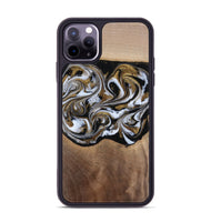 iPhone 11 Pro Max Wood Phone Case - Anjali (Black & White, 815308)