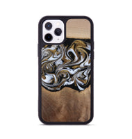 iPhone 11 Pro Wood Phone Case - Anjali (Black & White, 815308)