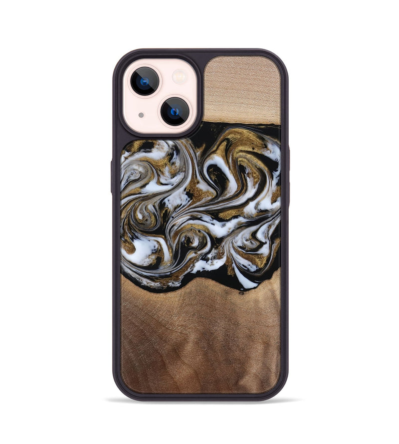 iPhone 14 Wood Phone Case - Anjali (Black & White, 815308)