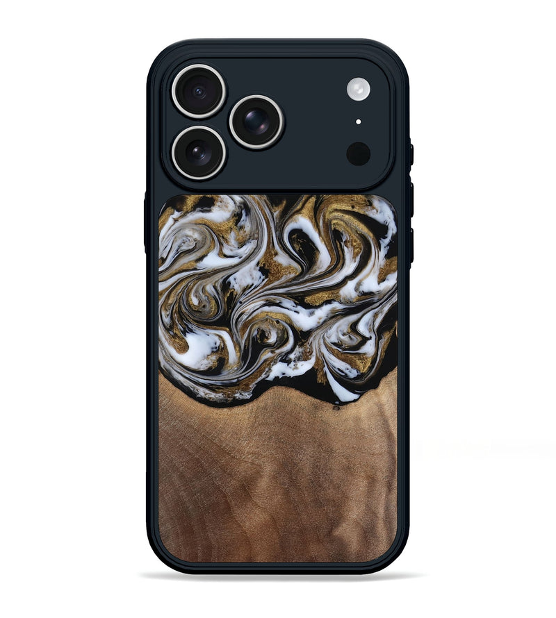 iPhone 17 Pro Max Wood Phone Case - Anjali (Black & White, 815308)