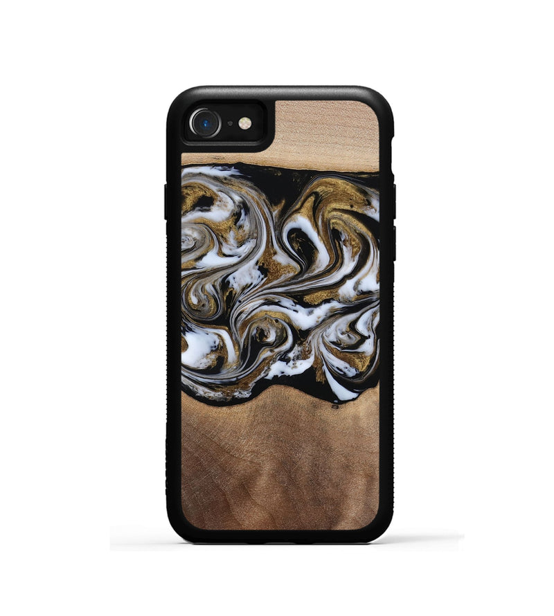 iPhone SE Wood Phone Case - Anjali (Black & White, 815308)
