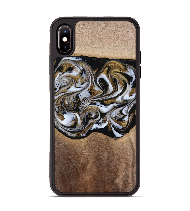 iPhone Xs Max Wood Phone Case - Anjali (Black & White, 815308)
