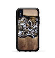 iPhone Xs Wood Phone Case - Anjali (Black & White, 815308)